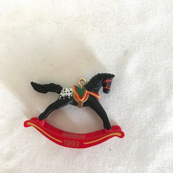 Hallmark Miniature Ornament 1993 Rocking Horse Blanket Appaloosa 6th in Series - Picture 3 of 6